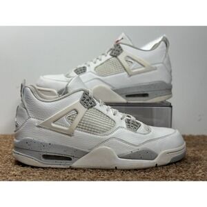 Jordan 4 White Oreos Sneakers Size 11 Mid Top Men's Slight Wear